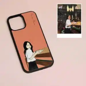 Personalized Hand-Painted Leather Phone Case 1