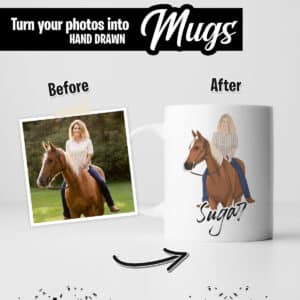 Custom Horse Drawing Mug 2