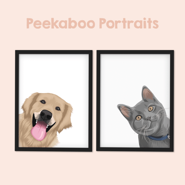 Custom Peekaboo Pet Portraits 4