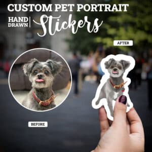 Custom Pet Portrait Stickers 1