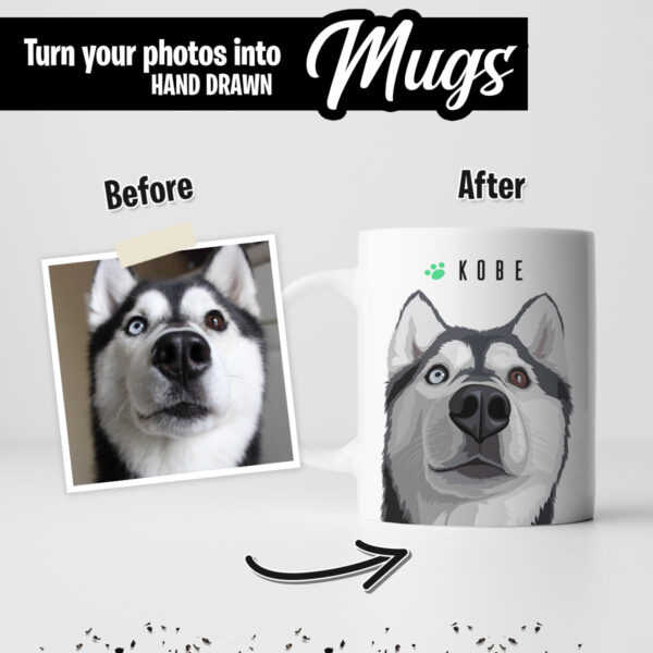 Pet Portrait Mug Personalized 5